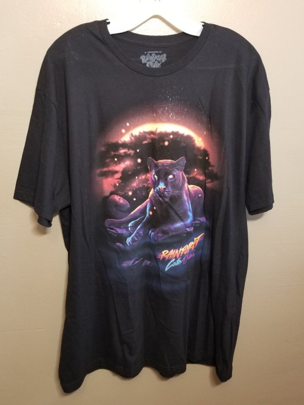 Rainforest Cafe Orlando - Black Panther Short Sleeve T-Shirt, XL